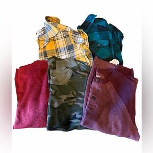 Youth Large Boys Long Sleeve Shirt Bundle